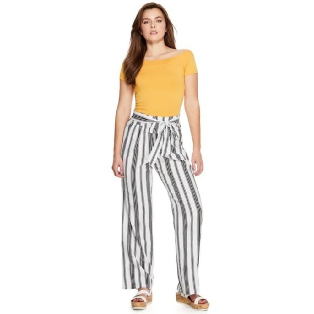 New Guess Stassi High-Rise Palazzo Pants SZ S